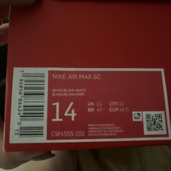 👟NIB! Nike Air Max SC Size 14 White with Black Accents👟 - Picture 6 of 12